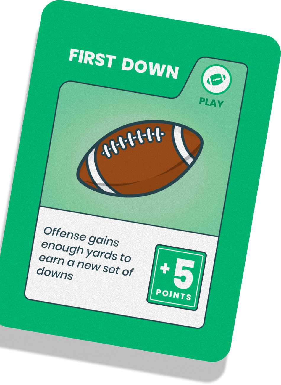 FIRST DOWN card